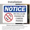 Signmission No Cellular Phones Or Camera Phones Sign With Symbol, 5 in W x Rectangle, Vinyl Decal OS-2PACK-NS-D-35-L-14434 - alternate 6